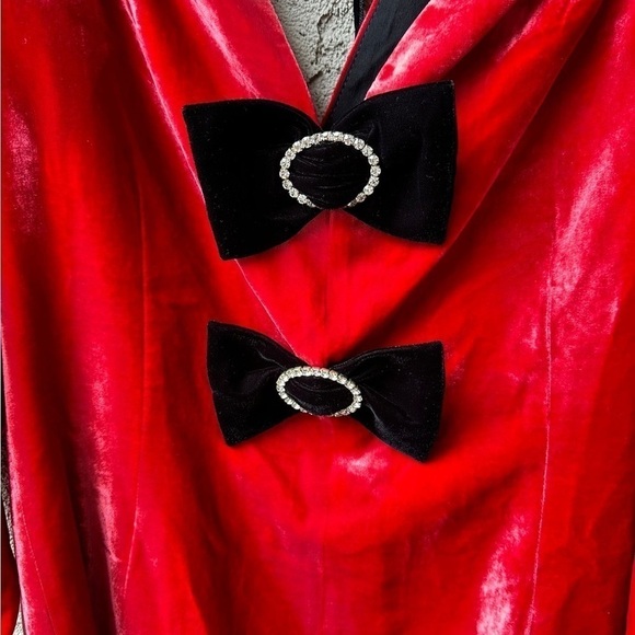 NWT MARIANNA SENCHINA Embellished Viscose & Silk Mini Dress In Red I Siz… - Picture 4 of 8